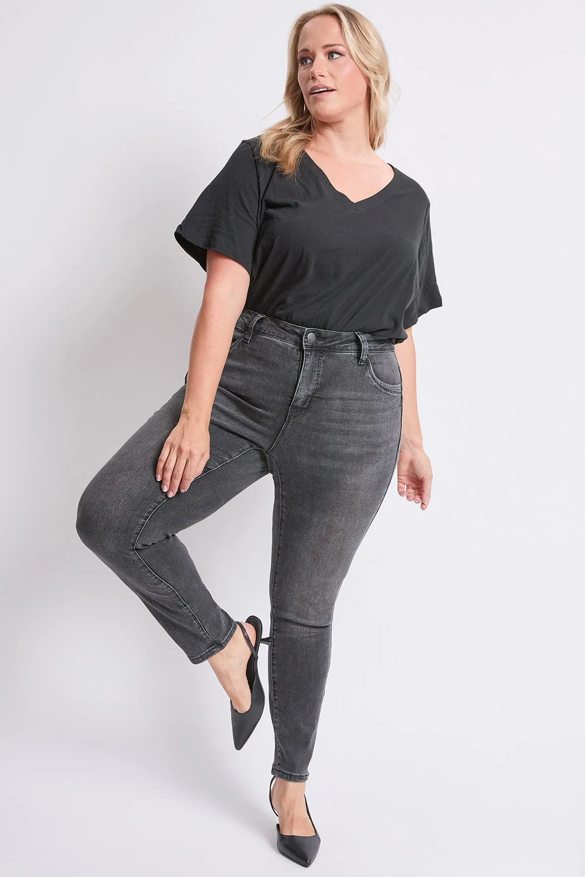 Women's Plus High Rise Curve Confidence WannaBettaButt Skinny Jeans