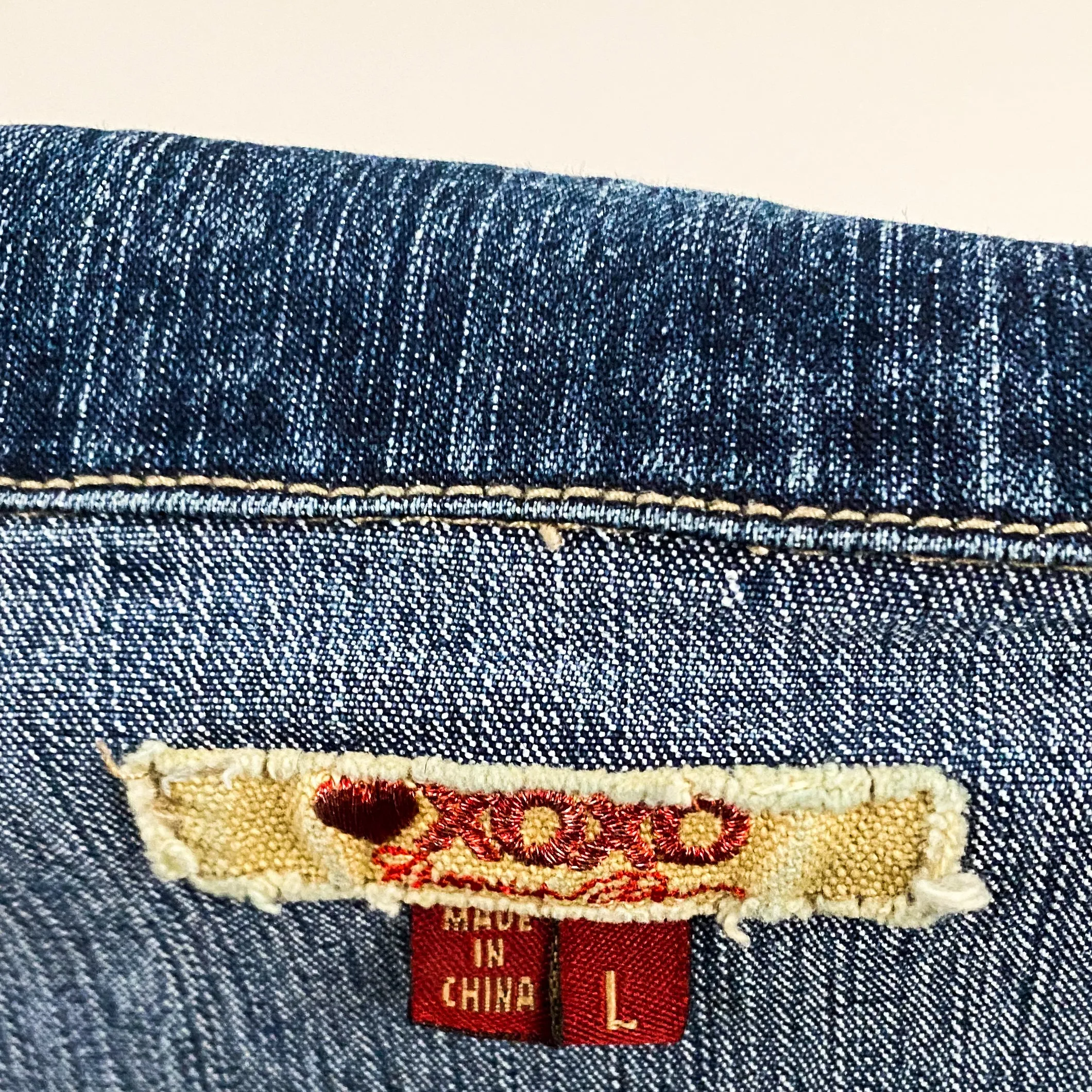 XOXO Denim Cropped Jacket
